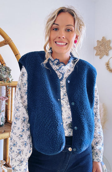 GILET SHERPA MILA MARINE